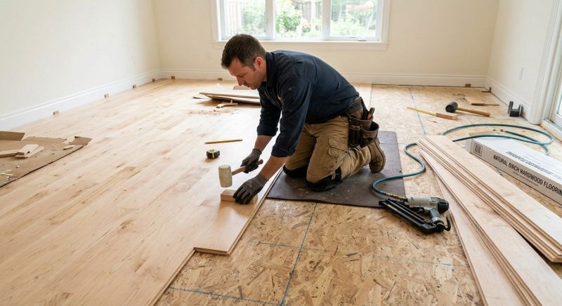 Birch Floor Installation in Middlesex County, NJ