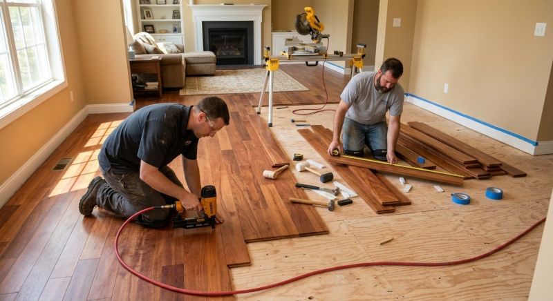 Cherry Floor Installation in Elizabeth, NJ