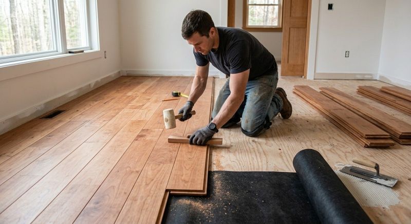 Cherry Floor Installation in Flemington, NJ