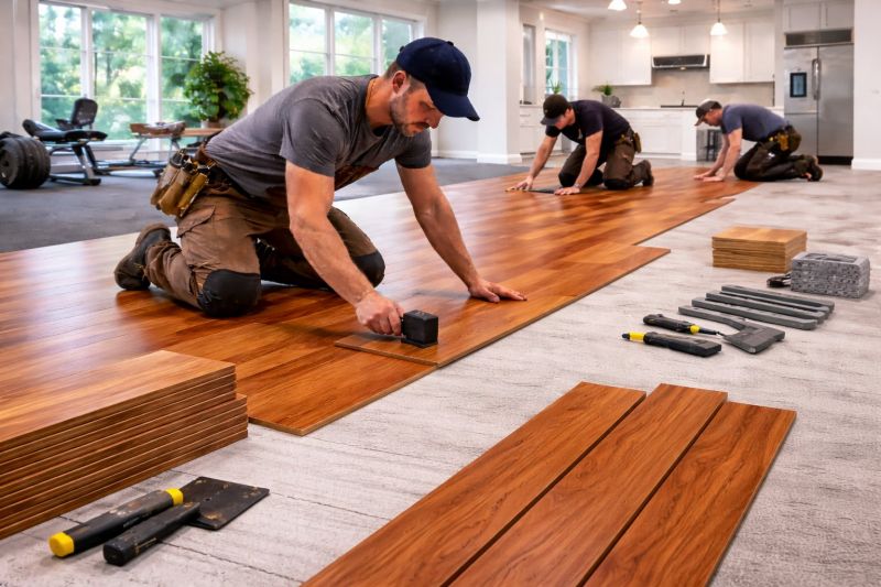 Cherry Floor Installation in Hopewell, NJ