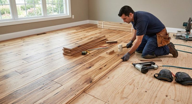 Hickory Floor Installation in Middlesex County, NJ