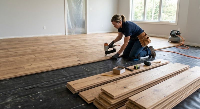 Wide Plank Floor Installation in Middlesex County, NJ